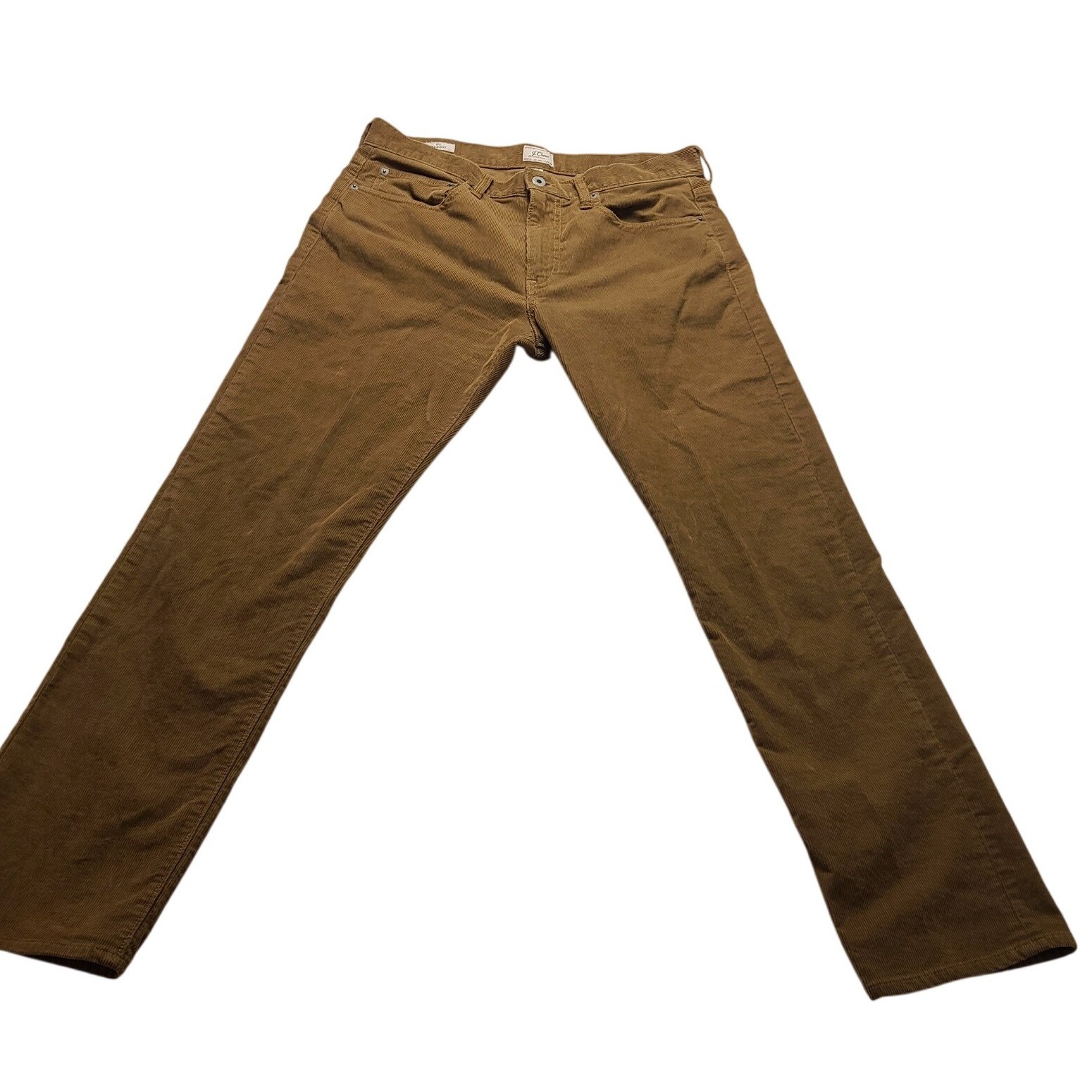 J. Crew 770 Straight Fit Corduroy Pants Men's 32x32 Brown Fine Wale 5-Pocket